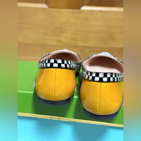 RARE Kate spade yellow taxi cab flats size 7.5 - Picture 5 of 12